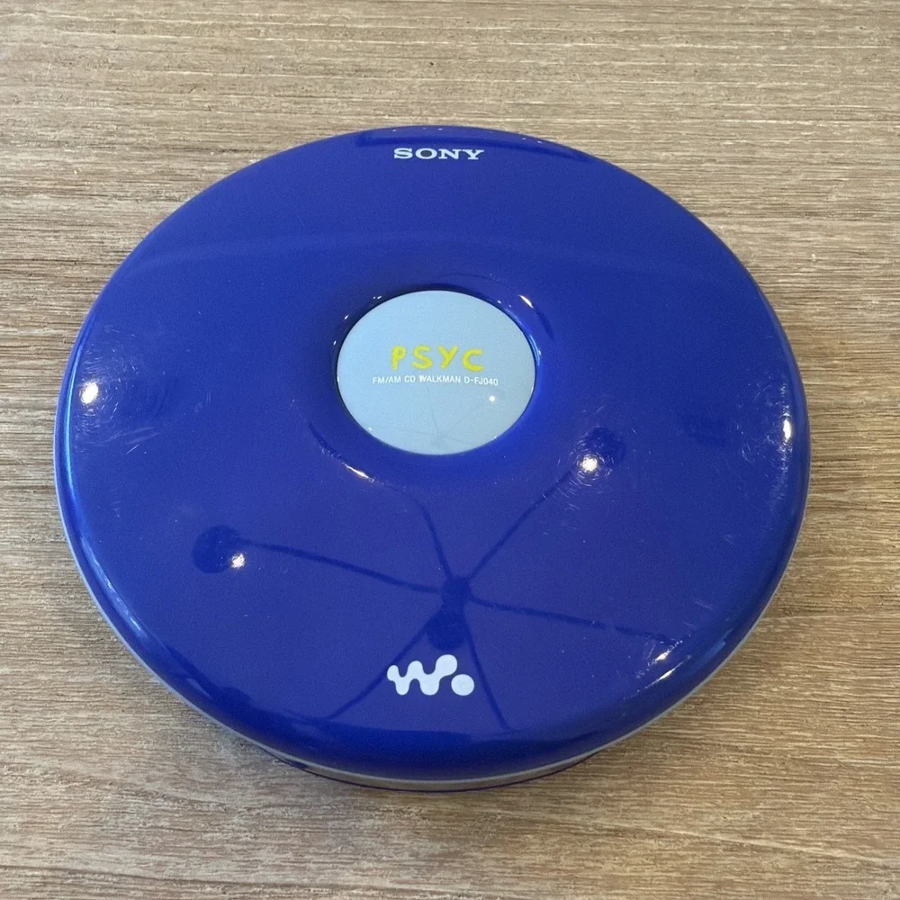 Sony Walkman Psyc D-FJ040 FM/AM Portable CD Player AS IS NOT TESTED Blue Y2K